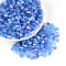 Glass Beads, Imitation Cat Eye Beads, Rondelle, Two Tone, Cornflower Blue, 6x3~3.5mm, Hole: 0.9~1mm, about 2720pcs/pound