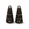 Rack Plating Cone Brass Pendants, Long-Lasting Plated, Lead Free & Cadmium Free, Antique Bronze, 26x11.5mm, Hole: 3mm