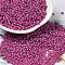 Baking Paint Glass Seed Beads, Donut, Purple, 8/0, 2.5~3x1~1.5mm, Hole: 1~1.2mm, about 40909pcs/1pound