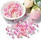 5 Colors ABS Plastic Imitation Pearl Beads, Round, Hot Pink, 5~8x5~8mm, Hole: 1.5~2.3mm