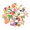 Summer Theme Alloy Enamel Pendants, Mixed Shape, Golden, Mixed Color, 12.5~32x8~22.5x1.3~4.2mm, Hole: 0.8~2mm, 24pcs/set