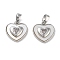 Brass Micro Pave Clear Cubic Zirconia Pendants, with Shell, Heart Charm, Platinum, 13x12.5x3.5mm, Hole: 4.5x2.5mm