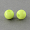 Solid Chunky Acrylic Ball Beads, Round, Green Yellow, 4mm, Hole: 1mm, about 14800pcs/500g