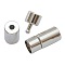 Brass Screw Clasps, Perfect for Jewelry Making, Platinum Color, 17x5mm, Hole: 4mm