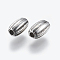 CCB Plastic Corrugated Beads, Rice, Antique Silver, 3.5x6.5mm, Hole: 1mm