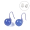 Hypoallergenic Bioceramics Zirconia Ceramic Dangle Earrings, with Dyed & Heated Natural Agate, No Fading and Nickel Free, Royal Blue, 18x10mm