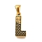 Golden 304 Stainless Steel Pendants, Bark Pattern, Letter L, 17.5x7.5x2.5mm, Hole: 5.5x3mm