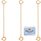 3Pcs Sterling Silver Chain Extender, End Chains with Spring Ring Clasps, with 925 Stamp, Golden, 51mm