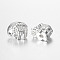 Elephant Alloy Beads, Mixed Color, 9.5x11.5x7.5mm, Hole: 2mm