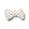 Acrylic Pendants, with Enamel, Bowknot, White, 32x55.5x16.5mm, Hole: 3.5mm