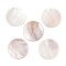 Flat Round Freshwater Shell Pendants, Creamy White, 25x2mm, Hole: 2mm