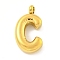 Ion Plating(IP) 304 Stainless Steel Pendants, Letter Charm, Golden, Letter C, 25x13.5x5.5mm, Hole: 3mm