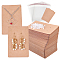 PH PandaHall 150 pcs 3.5 x 2.3 Inch Earring Card Holder Earring Neckalce Display Cards with 300 pcs Plastic Ear Nuts 200 pcs 4.7 x 4.1 Inch OPP Cellophane Bags for Ear Studs Jewelry Kraft, Burlywood