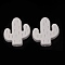Food Grade Eco-Friendly Silicone Beads, Cactus, Light Grey, 24x22.5x8mm, Hole: 2mm