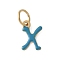 304 Stainless Steel Enamel Charms, with Jump Ring, Ion Plating(IP), Golden, Letter X, 10.5x7x1mm, jump ring: 6x0.8mm, 4.5mm inner diameter