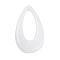 Acrylic Pendants, Teardrop, White, 45x25.2x6mm, Hole: 1.4mm