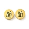 Halloween Theme 304 Stainless Steel Beads, Real 18K Gold Plated, Flat Round, Candle, 8x3mm, Hole: 2mm