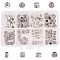 Alloy European Beads, Mixed Shapes, Antique Silver, 11x7x3cm