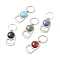 Zinc Alloy Bottle Openers, Beer Opener Keychain, with Natural Gemstone Cabochons, 90mm