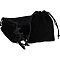 Rectangle Velvet Drawstring Pouches, Candy Gift Bags Christmas Party Wedding Favors Bags, Black, 9x7cm, 66pcs/bag