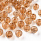 Transparent Acrylic Beads, Round, Sandy Brown, 8x7mm, Hole: 2mm, about 1745pcs/500g