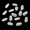 Opaque Acrylic Beads, Imitation Gemstone, Nuggets, Two Tone, Faceted, White, 24.5x14.5x10.5mm, Hole: 1.6mm, 322pcs/500g