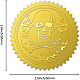 Adesivi autoadesivi in lamina d'oro in rilievo DIY-WH0211-173-2