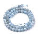 Chapelets de perles en aigue-marine naturelle G-F641-02-6mm-01A-3