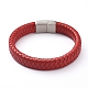 Unisex Leather Cord Weave Bracelets BJEW-JB04893-2