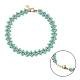 Ensemble de bracelets de cheville tressés en perles de verre pour femmes AJEW-AN00466-4