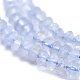 Chapelets de perles en agate avec dentelle bleue naturelle G-F686-24-3