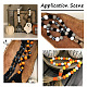 Biyun 100pcs 2 cuentas europeas de madera natural pintadas estilo WOOD-BY0001-02-7