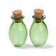Овальные стеклянные пробковые бутылки орнамент AJEW-O032-03F-1