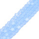 Brins de perles de verre transparentes imitation jade GLAA-N052-05A-B02-1
