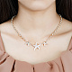 Messing hängende Halsketten NJEW-BB16965-7