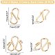 UNICRAFTALE About 80Pcs M and S Shape Clasps 304 Stainless Steel Hook Clasps 2 Colors Clasp Connectors for DIY Necklaces Jewelry Making STAS-UN0024-07-5