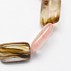 Perles rectangle pastèque en forme de verre de pierre brins G-S112-18-1