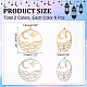 DICOSMETIC 12Pcs 2 Colors Moon and Star Charm Flat Round Disc Charm Golden Wavy Line Charm Sea Level Scenery Charm Stainless Steel Dangle Pendant for Bracelets Necklace Jewelry Making STAS-DC0012-17-2