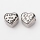 Mother's Day Theme Vintage Heart with Word 316 Stainless Steel European Beads OPDL-PH0002-02-2
