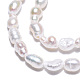 Fili di perle di perle d'acqua dolce coltivate naturali PEAR-N012-02M-3