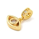 Латунные микропаве прозрачные подвески с фианитом KK-U007-02G-010-2