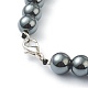 Non-Magnetic Synthetic Hematite Beades 3 Layer Necklaces NJEW-H307-02-4