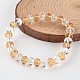 Abacus facettes bracelets en perles de verre extensibles BJEW-J172-01-1