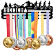 SUPERDANT Running Medal Hanger Holder Display Forest Running Sports Medals Display Rack for 60+ Medals Wall Mount Iron Ribbon Hook Hanger Mountain Trees Decor Gifts for Runner ODIS-WH0021-803-1