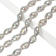 1 ярд железных цепочек со стразами&nbsp;DIY-BC0016-30-1