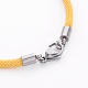 Création de bracelet en cordon de coton tressé MAK-L018-03A-08-P-3