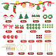 Sunnyclue 1 boîte de 10 paires de breloques de Noël en émail bonhomme de neige pour boucles d'oreilles - Kit de démarrage - Perles rondelles rouges et vertes - Breloques pour sapin de Noël - Breloques Père Noël pour kits de fabrication de bijoux DIY-SC0021-83-2