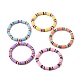 Ensemble de bracelets extensibles pour surfeur heishi en argile polymère BJEW-JB09862-1