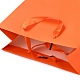 長方形の紙袋  ハンドル付き  ギフトバッグやショッピングバッグ用  レッドオレンジ  18x22x0.6cm CARB-F007-04A-5