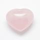 Piedra de palma de corazón de cuarzo rosa natural DJEW-P007-05A-2